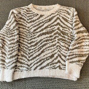 POL zebra striped sweater